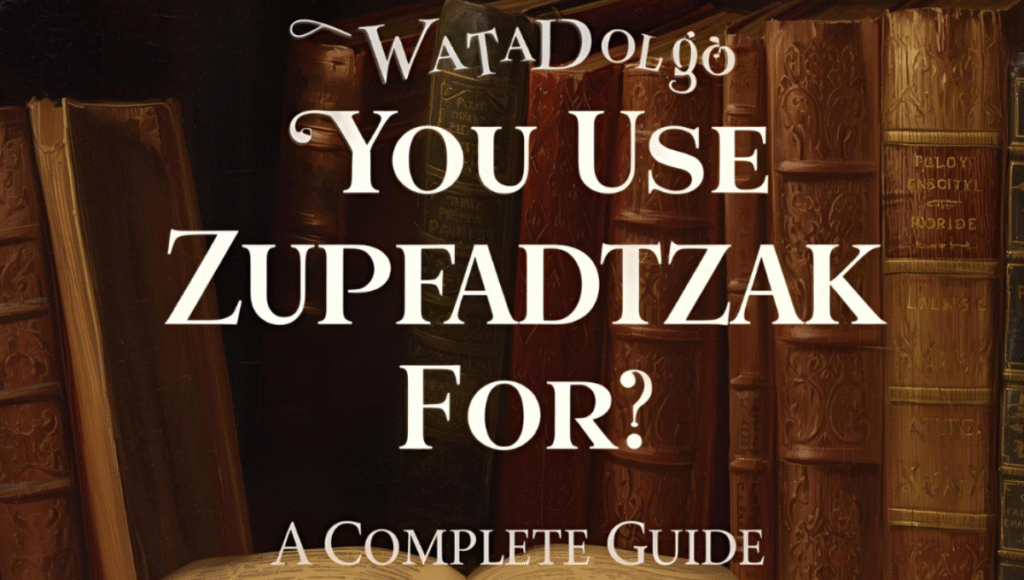 What Do You Use Zupfadtazak For? A Complete Guide