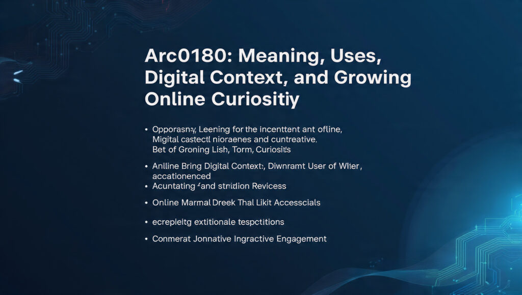 Arc0180: Meaning, Uses, Digital Context, and Growing Online Curiosity