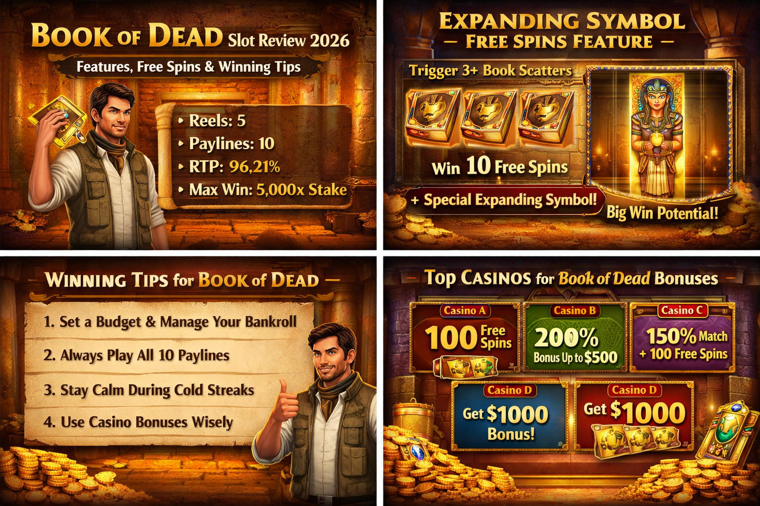 Book of Dead Slot Review 2026 – Features, Free Spins & Winning Tips