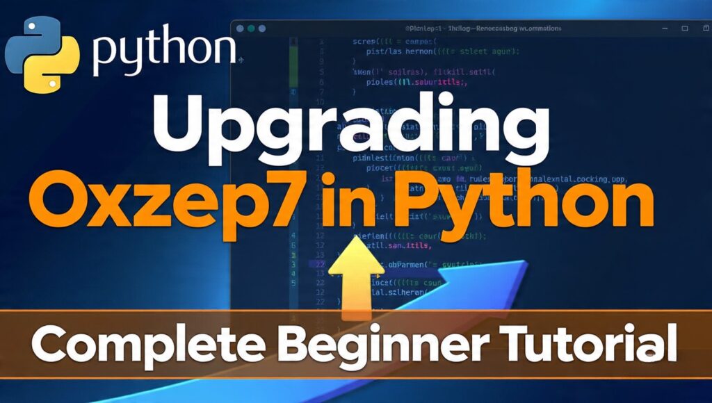 Upgrading Oxzep7 in Python: Complete Beginner Tutorial