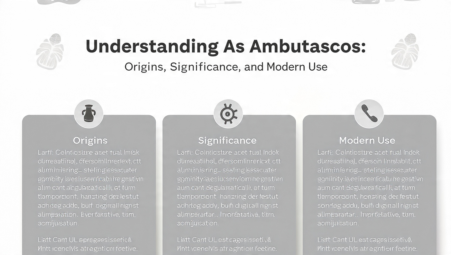 Understanding Ambutascos: Origins, Significance, and Modern Use